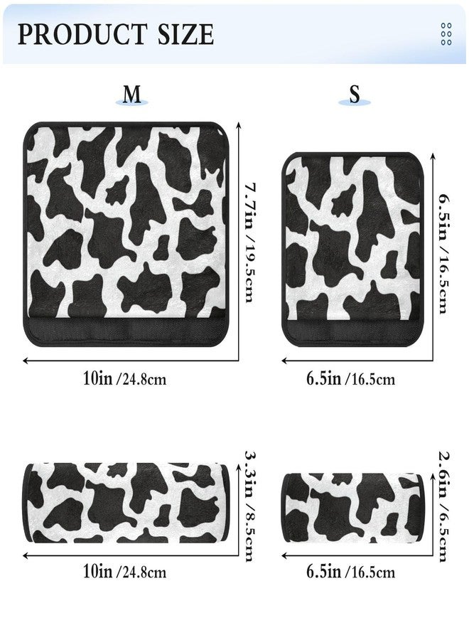 Vdsrup Seat Belt Covers 2 Pack Cow Print Car Seat Strap Covers Super Soft Black White Car Seat Neck Cover for Boys Girls Adults Babies M - Image 3